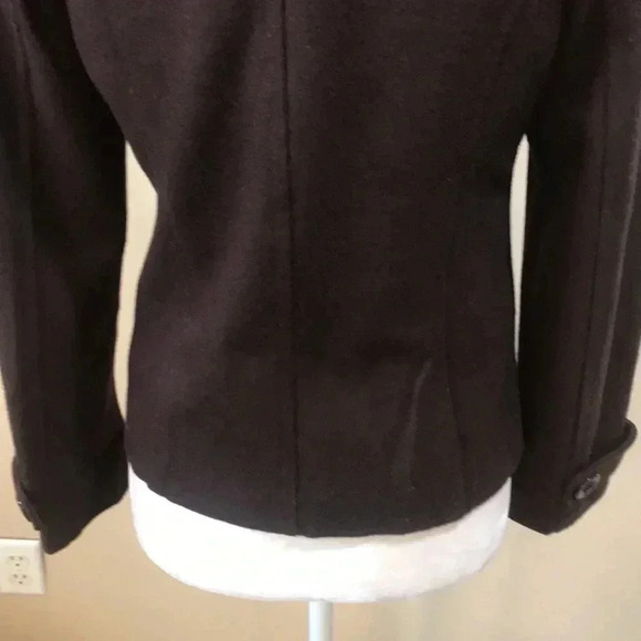Foreign Exchange Brown Double Breasted Cropped Pea Coat Jacket-No size Tag - Picture 8 of 14